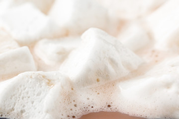 hot cocoa with marshmallow closeup