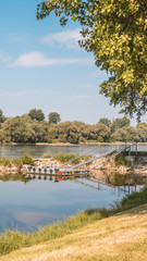 Smartphone HD wallpaper of beautiful view near Niederalteich - Danube - Bavaria - Germany