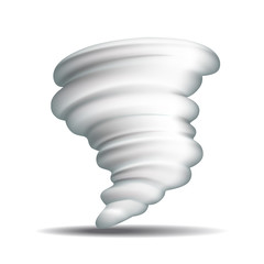 Tornado icon. Tornado storm sign isolated on white