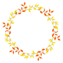 Autumn wreath illustration