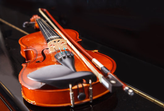 brown vintage violin
