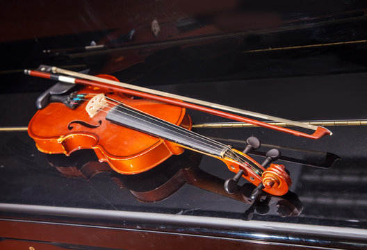 brown vintage violin