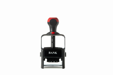 bank stamp on white background