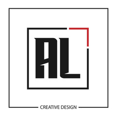 Initial Letter AL Logo Template Design Vector Illustration