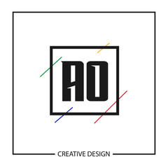 Initial Letter AO Logo Template Design Vector Illustration