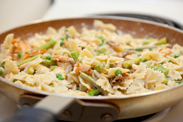 Salmon and Asparagus Pasta