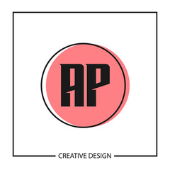 Initial Letter AP Logo Template Design Vector Illustration