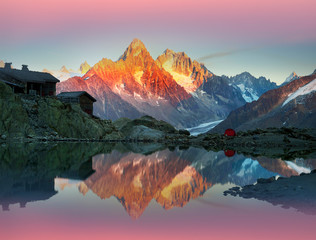 Crystal Lakes Chamonix in the Alps