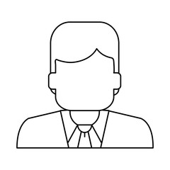 Businessman avatar profile in black and white