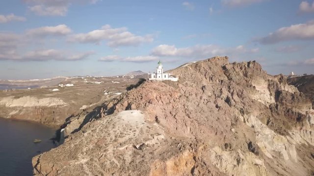 Scenic Akrotiri Lighthouse, aerial