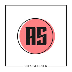 Initial Letter AS Logo Template Design Vector Illustration