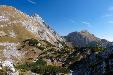 Fototapeta na wymiar Mali Draski vrh mountain in autumn in Slovenia