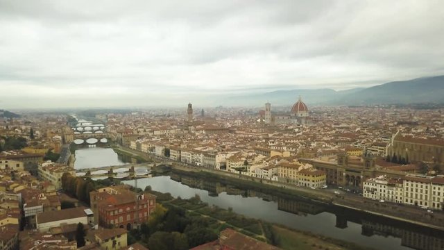 Vast Florence cityscape, aerial