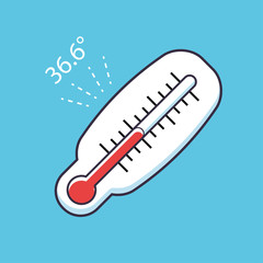 Medical thermometer icon