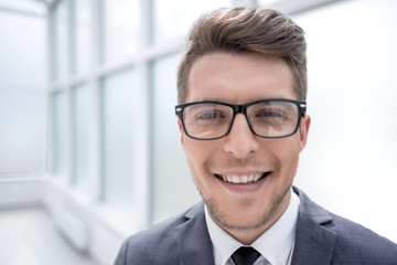 Fototapeta premium close up.portrait of a young businessman
