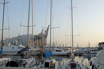 Sicily - Palermo port and sea