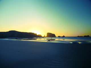 Fototapeta na wymiar Blue Sand Sunset