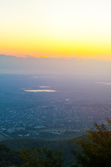  Sunrise in Kakheti, view from Sighnaghi. Georgia