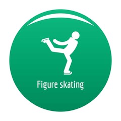 Figure skating icon. Simple illustration of figure skating vector icon for any design green