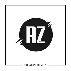 Initial Letter AZ Logo Template Design Vector Illustration