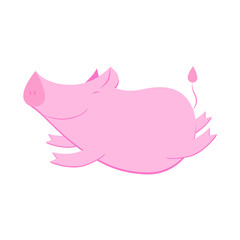 happy pig vector illustration