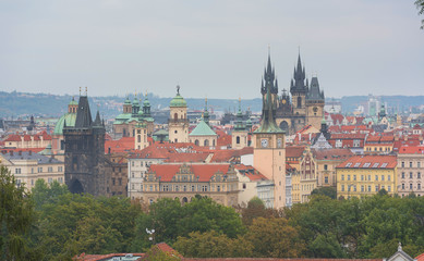 Panorama of Prague in Czech Republic