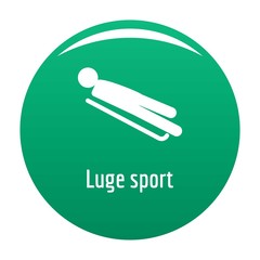 Luge sport icon. Simple illustration of luge sport vector icon for any design green