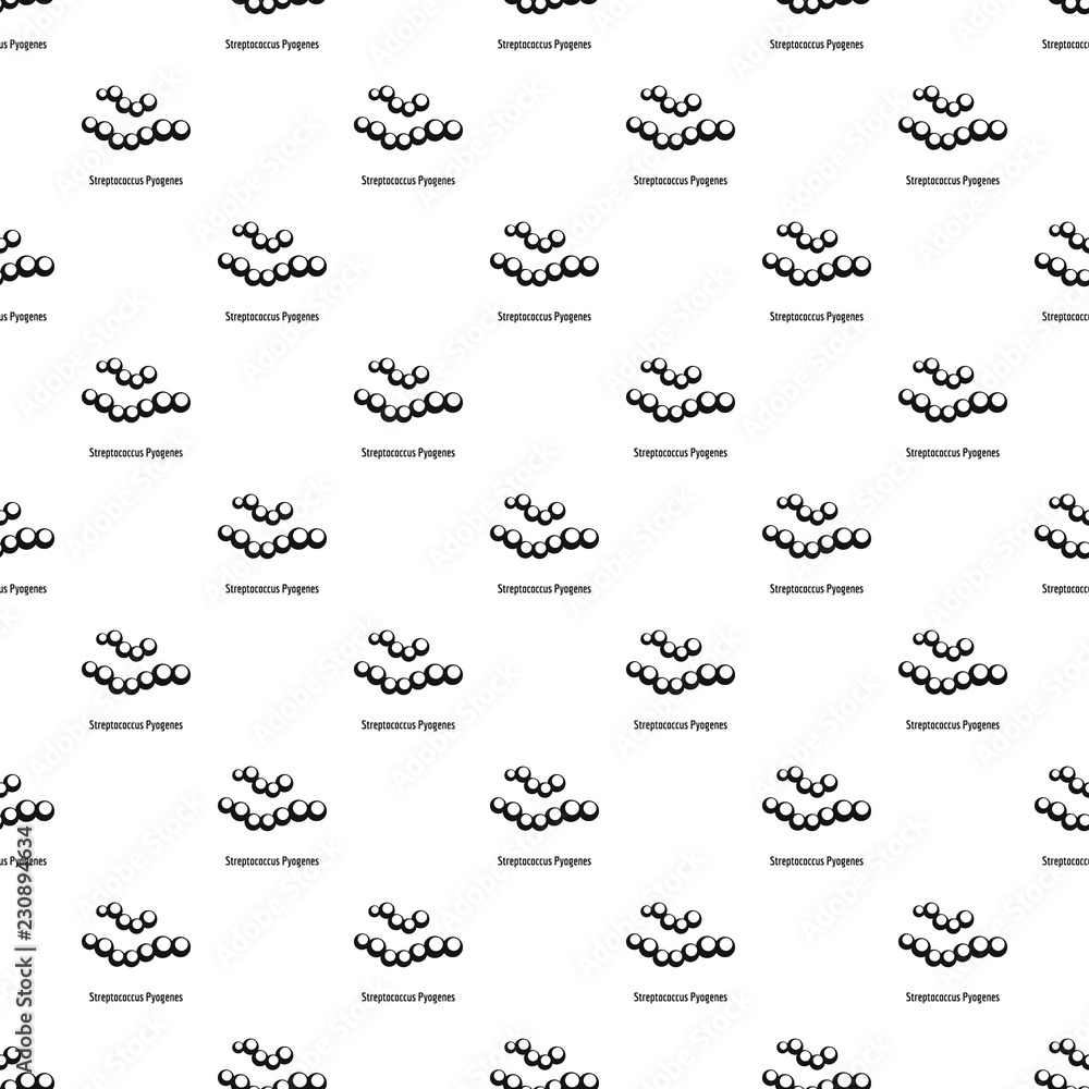 Poster streptococcus pyogenes pattern seamless vector repeat geometric for any web design