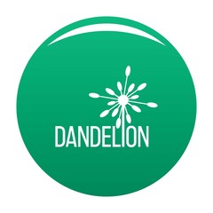 Yellow dandelion logo icon. Simple illustration of yellow dandelion vector icon for any design green