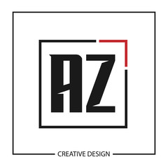 Fototapeta premium Initial Letter AZ Logo Template Design Vector Illustration