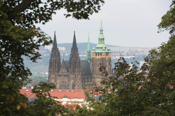 Obraz premium Prague Castle and Saint Vitus Cathedral, Czech Republic. Panoramic view