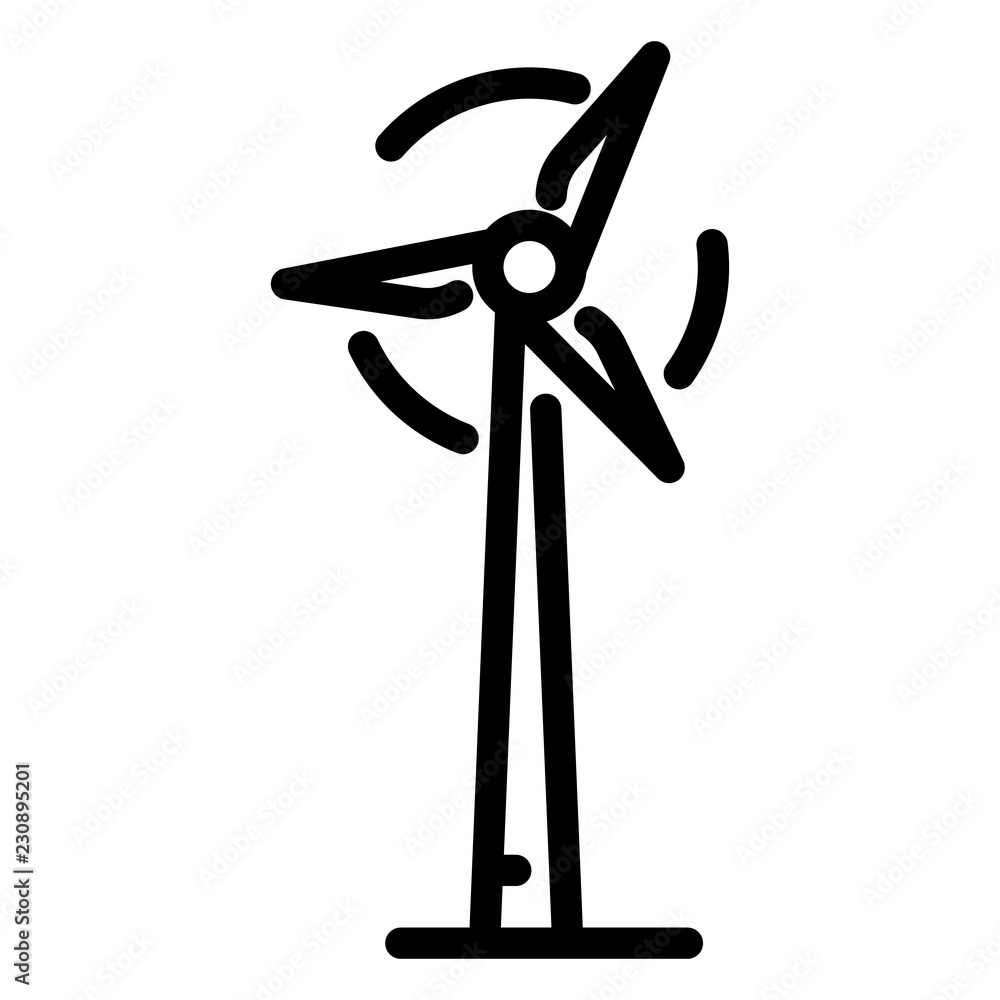 Aufkleber wind turbine icon. outline wind turbine vector icon for web design isolated on white background
