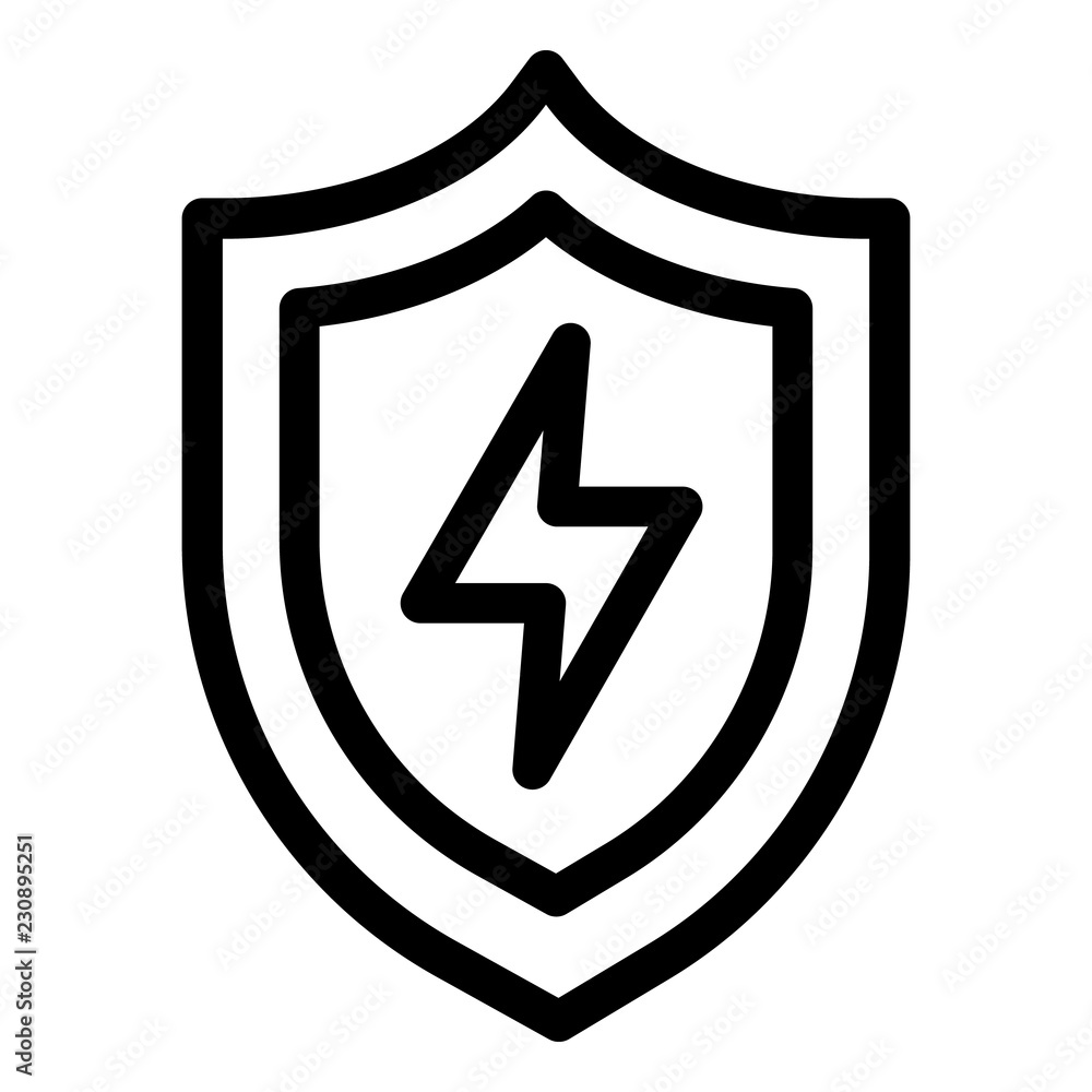 Poster light shield icon. outline light shield vector icon for web design isolated on white background