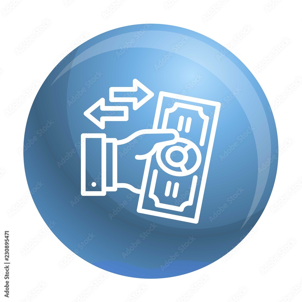 Poster reverse bribery icon. outline reverse bribery vector icon for web design isolated on white backgroun