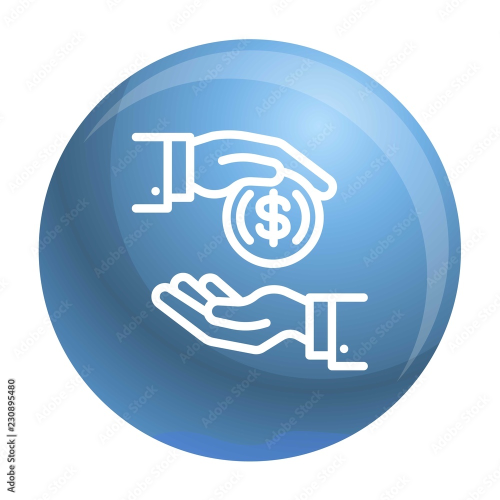 Poster money coin corruption icon. outline money coin corruption vector icon for web design isolated on whi