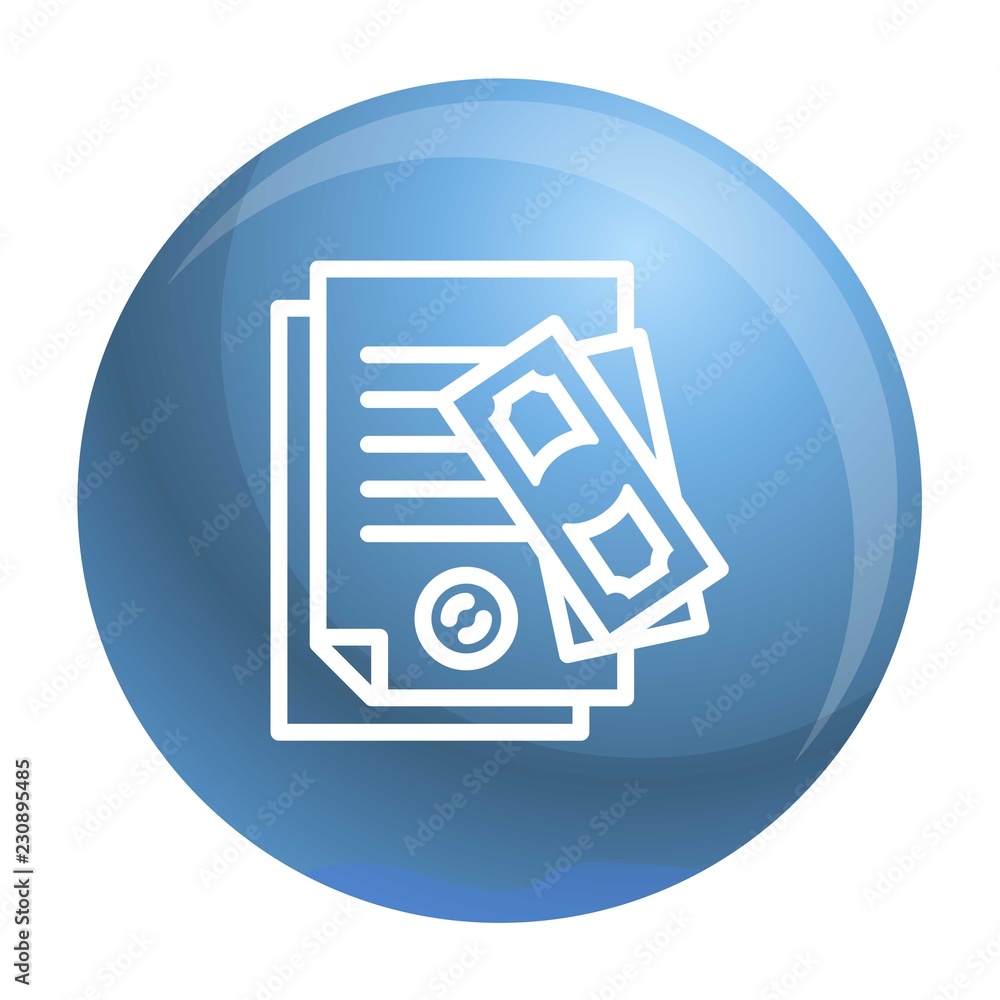 Poster paper pass bribery icon. outline paper pass bribery vector icon for web design isolated on white bac