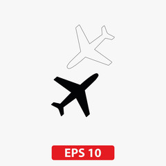 Airplane icon. Vector