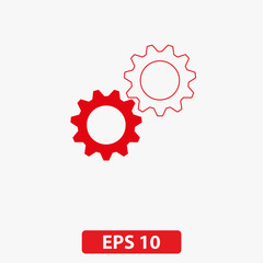 Gear icon. Vector