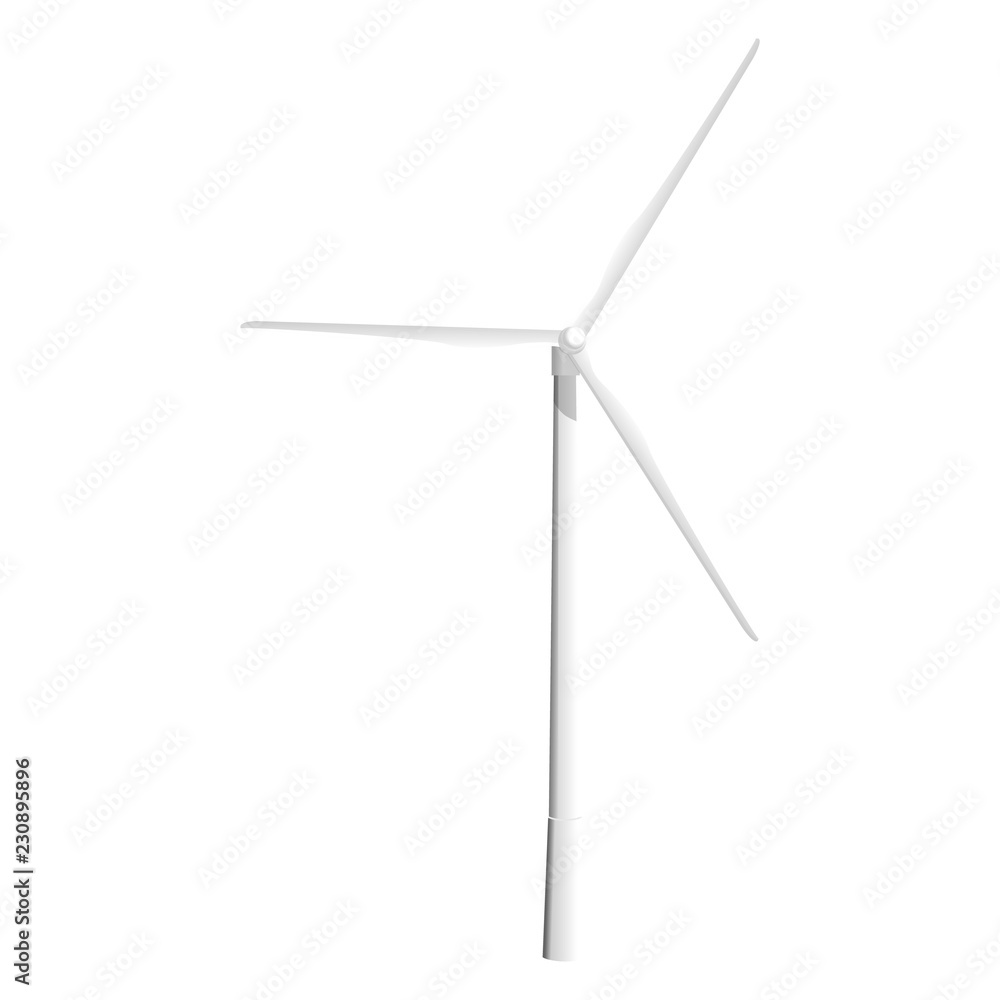 Poster wind turbine icon. realistic illustration of wind turbine vector icon for web design isolated on whi