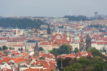 Beautiful view of the historical center of Prague, Czech republic