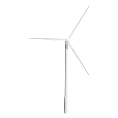 Wind turbine icon. Realistic illustration of wind turbine vector icon for web design isolated on white background