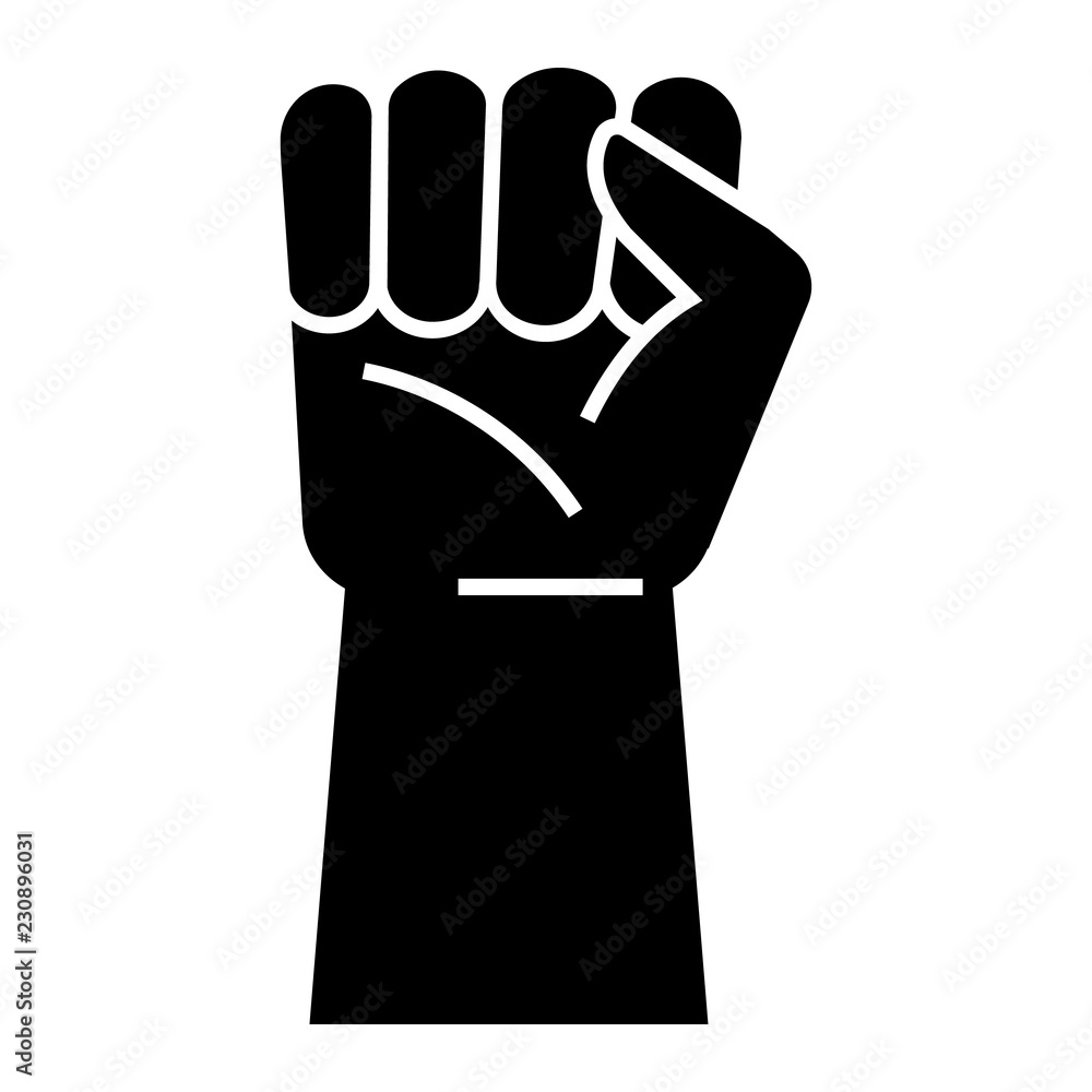 Aufkleber fist up icon. simple illustration of fist up vector icon for web design isolated on white background
