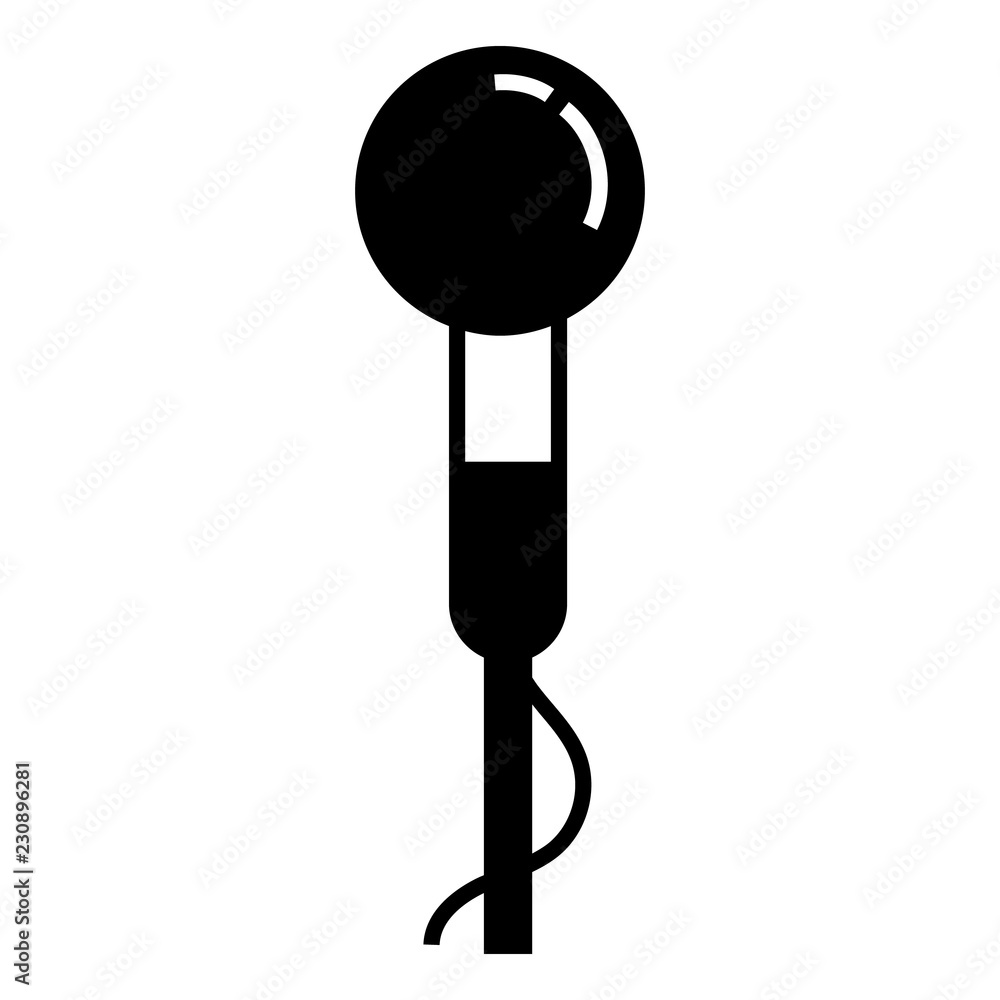 Poster speaker microphone icon. simple illustration of speaker microphone vector icon for web design isolat