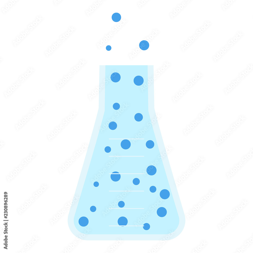 Poster boiling flask icon. flat illustration of boiling flask vector icon for web design