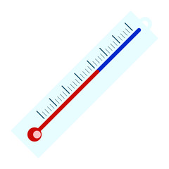 Indoor thermometer icon. Flat illustration of indoor thermometer vector icon for web design