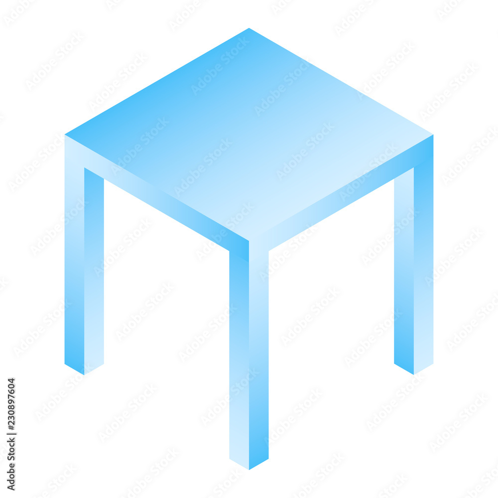 Poster small table icon. isometric of small table vector icon for web design isolated on white background