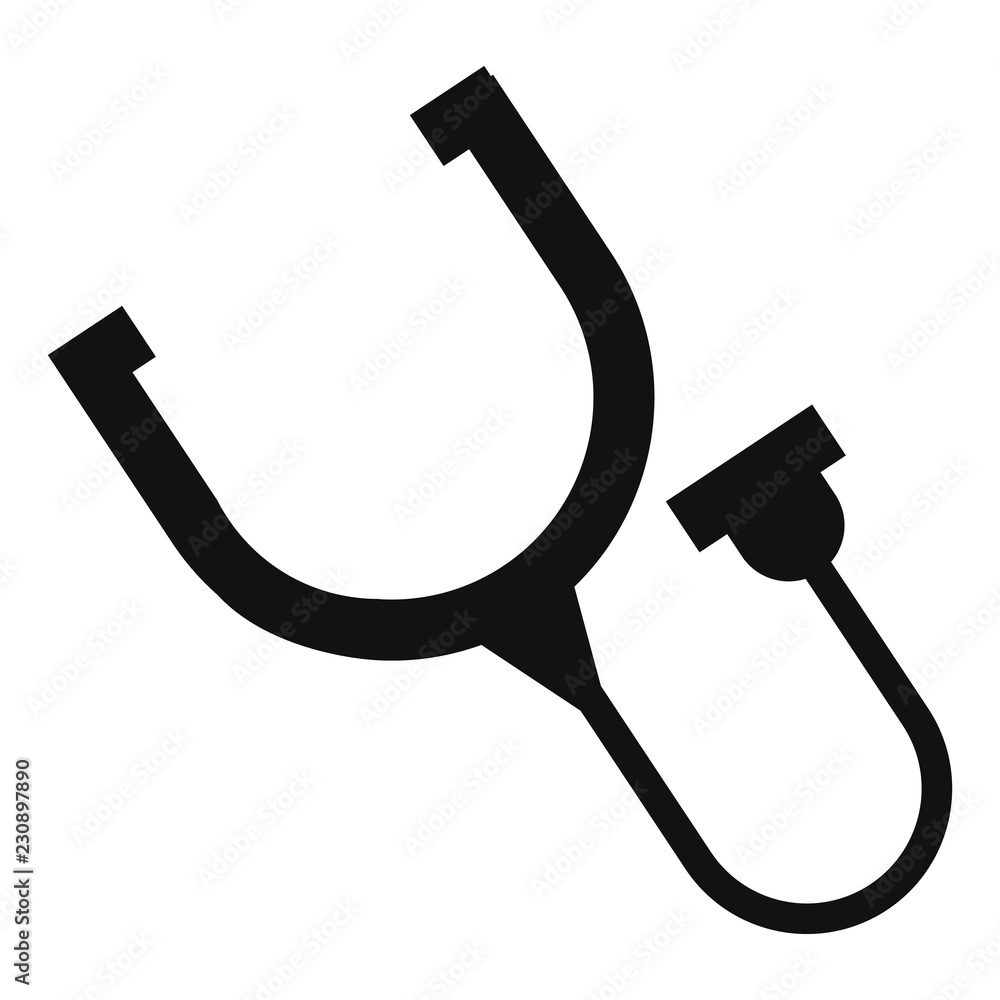 Poster stethoscope icon. simple illustration of stethoscope vector icon for web design isolated on white ba