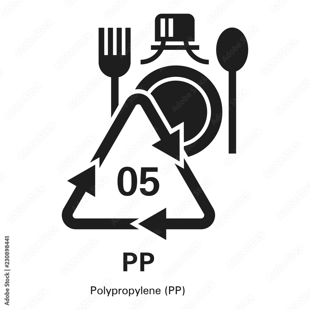 Poster polypropylene icon. simple illustration of polypropylene vector icon for web design isolated on whit