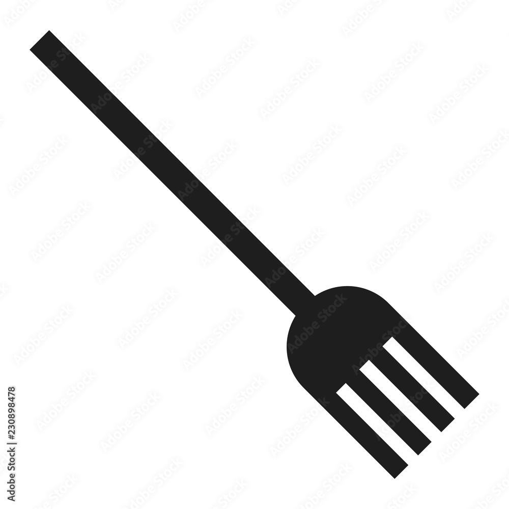 Poster plastic fork icon. simple illustration of plastic fork vector icon for web design isolated on white 