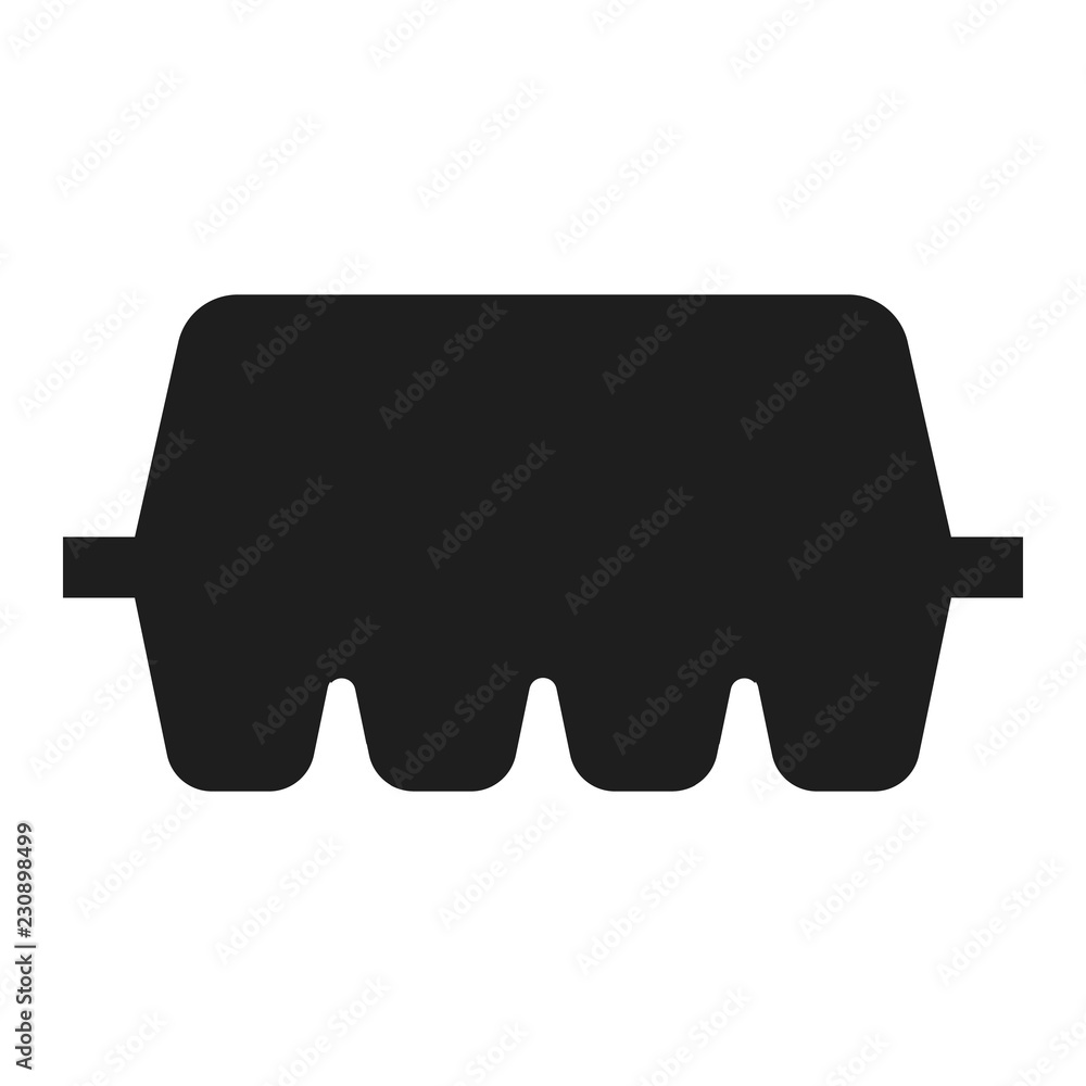 Poster egg box icon. simple illustration of egg box vector icon for web design isolated on white background